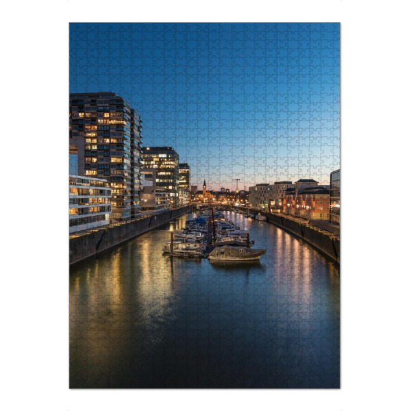 Puzzle Ravensburger "Rheinauhafen Blaue Stunde" artboxONE - Städte,Städte / Köln