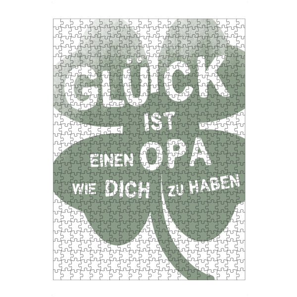 artboxONE Puzzle "Glück ist ein Opa" artboxONE - Typografie,Liebe,Für Papa,Männer