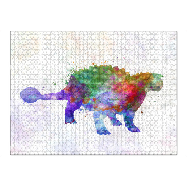 Puzzle Ravensburger "Ankylosaurus in watercolor" artboxONE - Tiere,Abstrakt