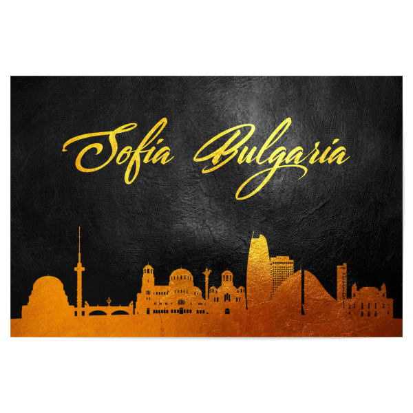 Poster "Sofia Bulgaria Gold Skyline" artboxONE - Städte - Sofia,Bulgaria,Gold,Skyline,City,Stadt,Bulgarien