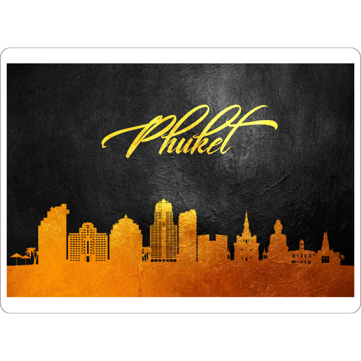 Tischset "Phuket Thailand Gold Skyline" artboxONE - Städte - Phuket,Thailand,Gold,Skyline,City,Stadt - Bild phuket
