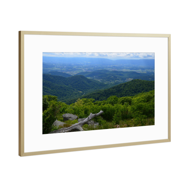 Poster mit Rahmen Gold "View to West Virigina" artboxONE - Natur,Reise,Reise / Länder