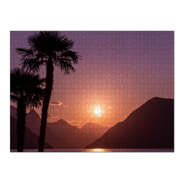 Puzzle Ravensburger "Sonnenaufgang Lago di Lugano" artboxONE - Natur,Reise