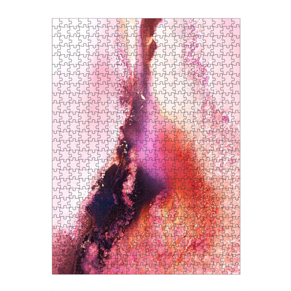 Puzzle Ravensburger "Abstract oyster" artboxONE - Abstrakt - Structure,Pink,Rosa,Alcoholink,Alkoholtinte,Abstract,Abstrakt,Bunt,Colorful