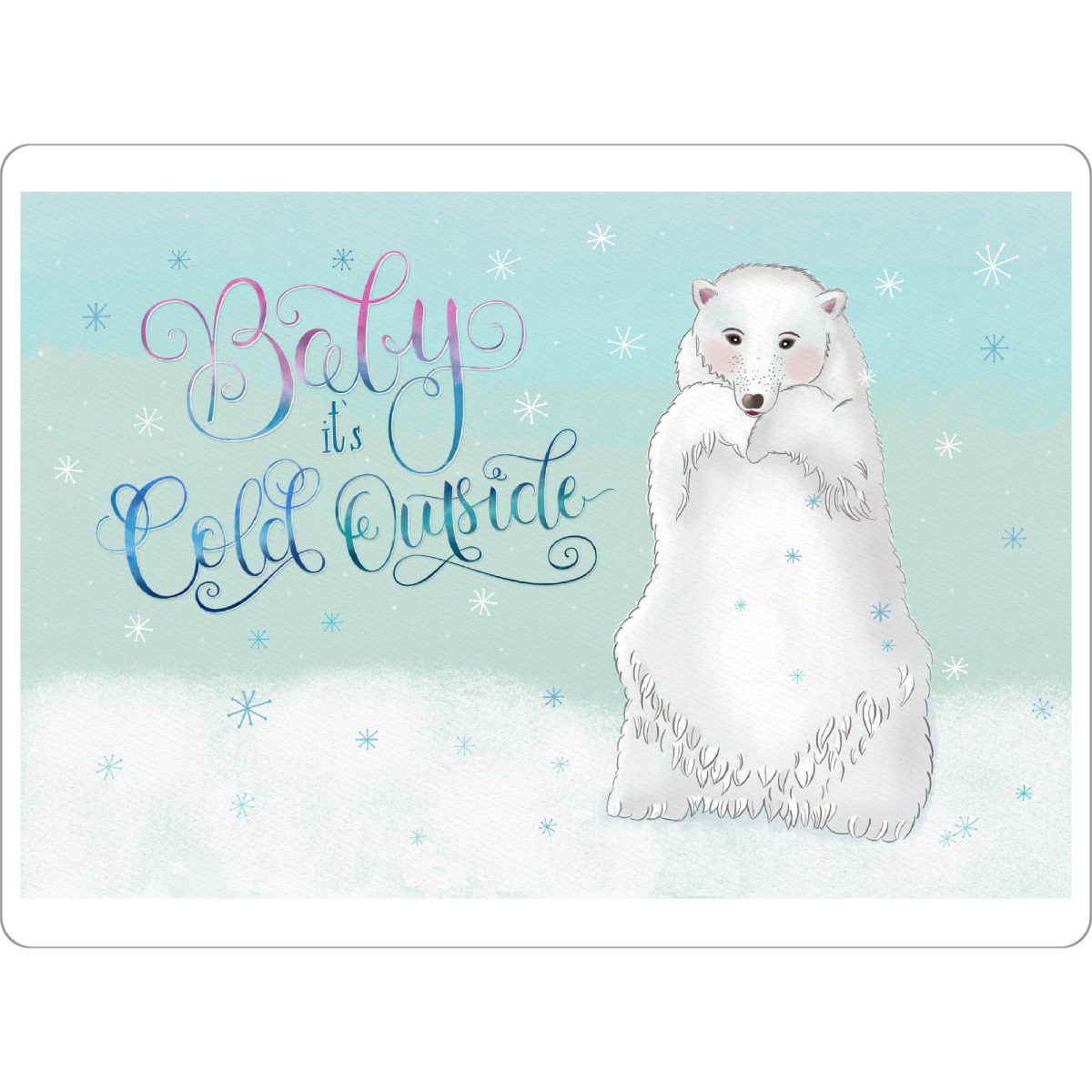 Tischset "Baby, es ist eiskalt. Eisbär" artboxONE - Typografie,Tiere,Weihnachten