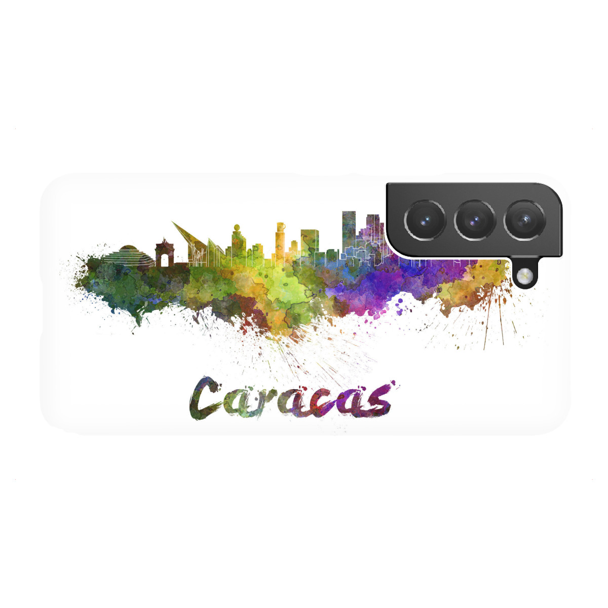 "CARACAS skyline in watercolor-b"für Samsung Galaxy - Premium-Case Handyhülle artboxONE