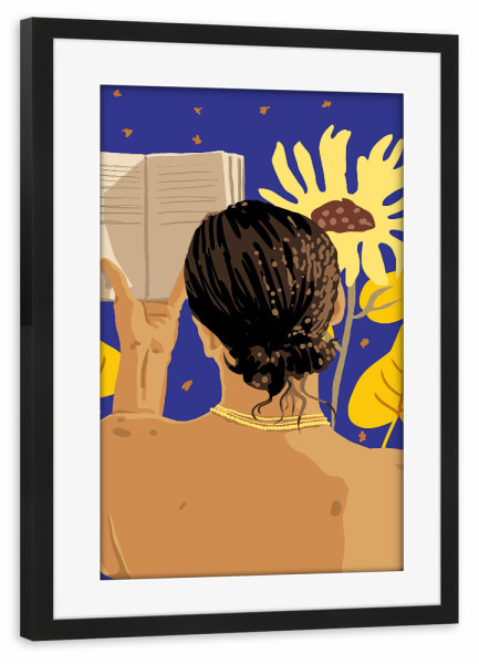 Poster mit Rahmen schwarz "You're never alone" artboxONE - Menschen