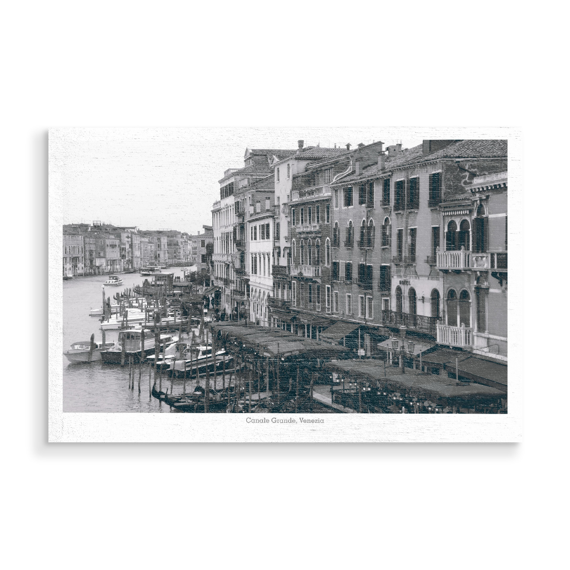 Holzbild "Der Canale Grande in Venedig" artboxONE - Reise,Schwarzweiß,Architektur,Städte / Venedig,Reise / Länder
