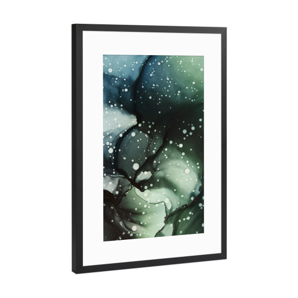 Poster mit Rahmen Schwarz (Metallic) "It's raining men" artboxONE - Natur,Abstrakt