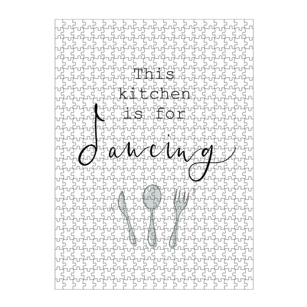 Puzzle Ravensburger "This Kitchen is for Dancing Typo" artboxONE - Essen & Trinken
