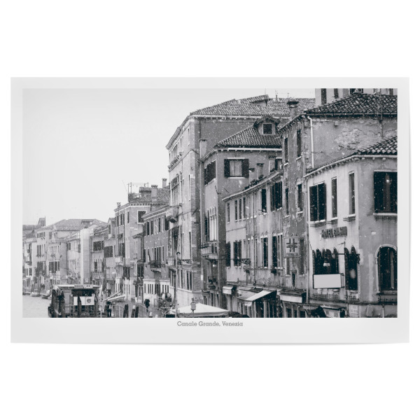 Poster 30x20 cm "Canale Grande in Venezia" artboxONE - Reise,Schwarzweiß,Architektur,Städte / Venedig,Reise / Länder