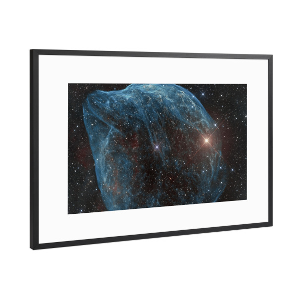 Poster mit Rahmen Schwarz (Metallic) "Sternblase" artboxONE - Galaxy