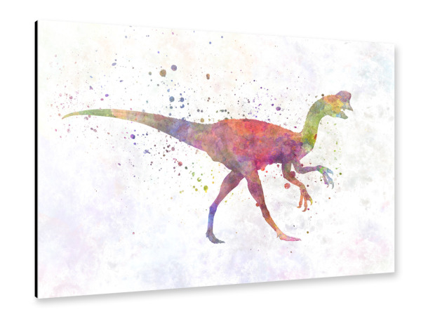 Alu-Dibond "Oviraptor in watercolor" 30x20 cm artboxONE