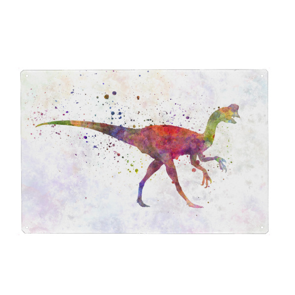 Holzbild "Oviraptor in watercolor" artboxONE - Tiere,Abstrakt