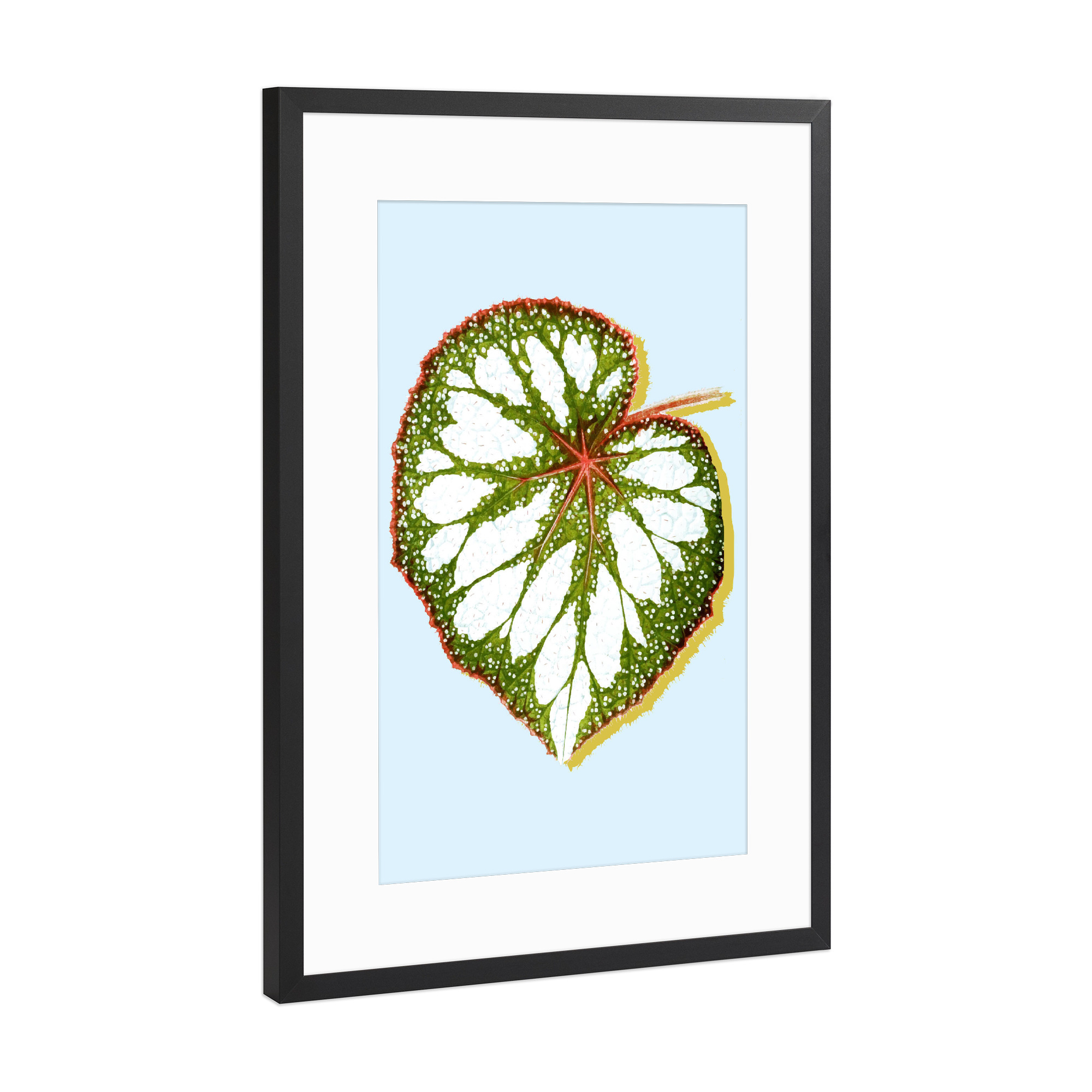 Poster mit Rahmen Schwarz (Metallic) "Prodigy" artboxONE - Natur - Watercolor,Nature,Leaves,Tropical,Exotic,Botanical,Plant,Botanisch,Pflanze,Natur