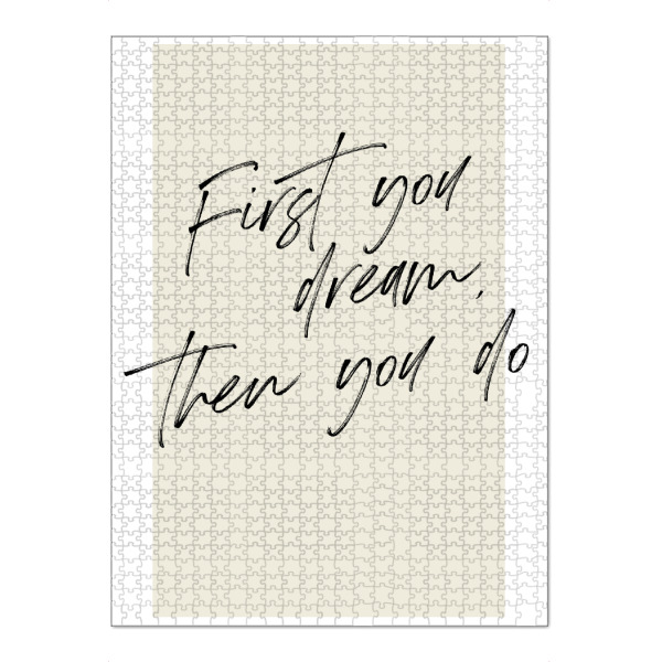 Puzzle Ravensburger "First you dream, then you do" artboxONE - Typografie,Menschen