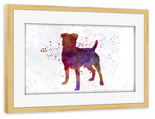 Poster mit Rahmen kiefer "German Hunting Terrier dog" artboxONE - Tiere,Abstrakt
