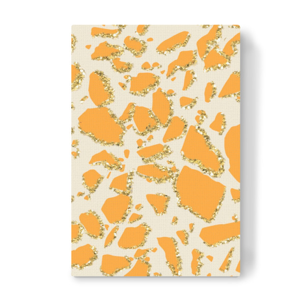 Leinwandbild "Gold Yellow Orange Terrazzo" artboxONE - Abstrakt,Geometrie,Fashion,Festivals