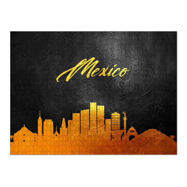 Puzzle Ravensburger "Mexico Mexico Gold Skyline" artboxONE - Städte - Mexico,Gold,Skyline,City,Stadt - Bild mexico