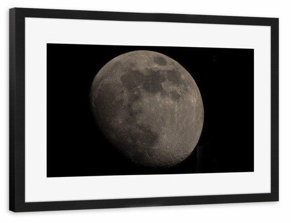 Poster mit Rahmen schwarz "Der Erdmond" artboxONE - Galaxy - Erdmond,Mond,Luna,Astro,Astronomie,Weltall,Space,Moon,Galaxy,Weltraum