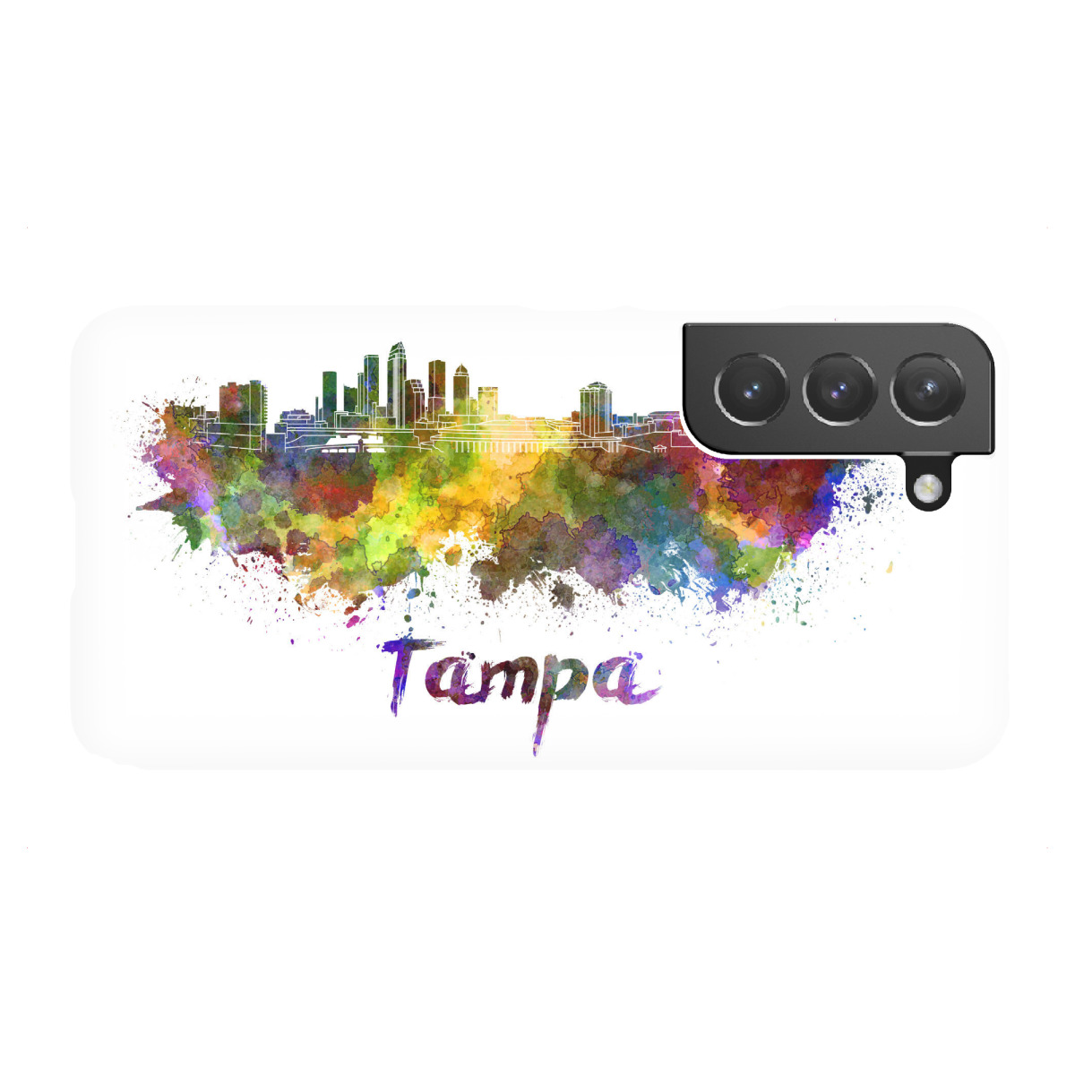 "TAMPA skyline in watercolor-x"für Samsung Galaxy - Premium-Case Handyhülle artboxONE
