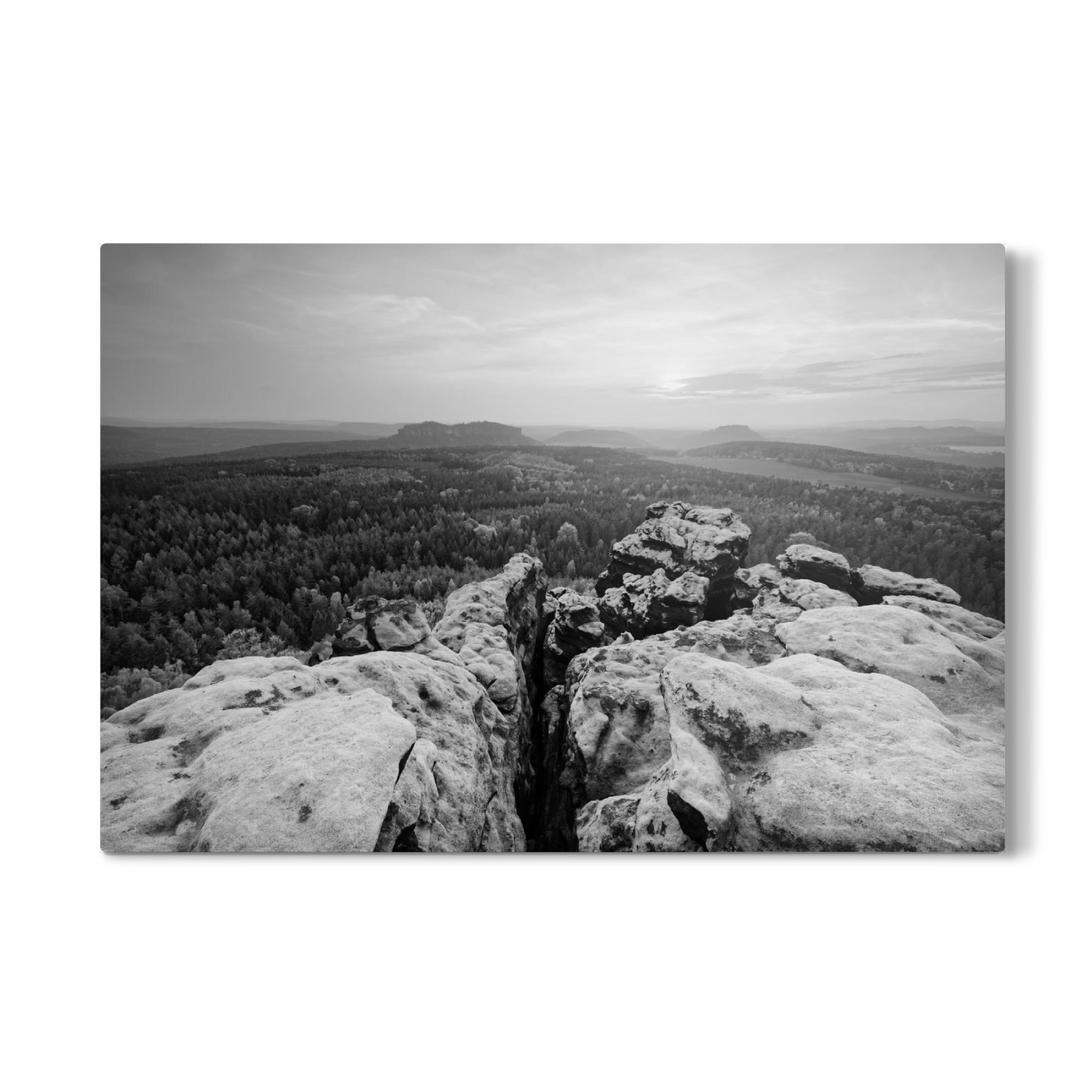 Galerie-Print "Panoramablick schwarzweiß" 75x50 cm artboxONE
