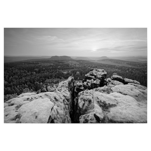 Poster 30x20 cm "Panoramablick schwarzweiß" artboxONE - Natur,Reise