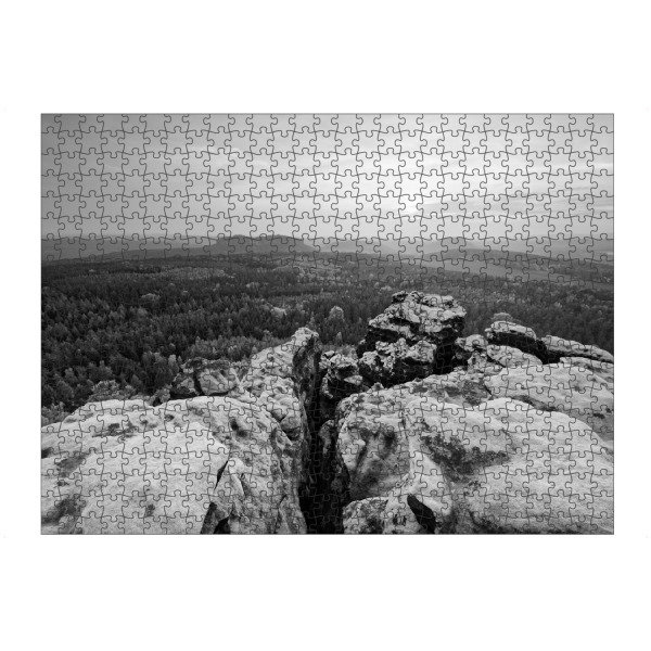 artboxONE Puzzle "Panoramablick schwarzweiß" artboxONE - Natur,Reise