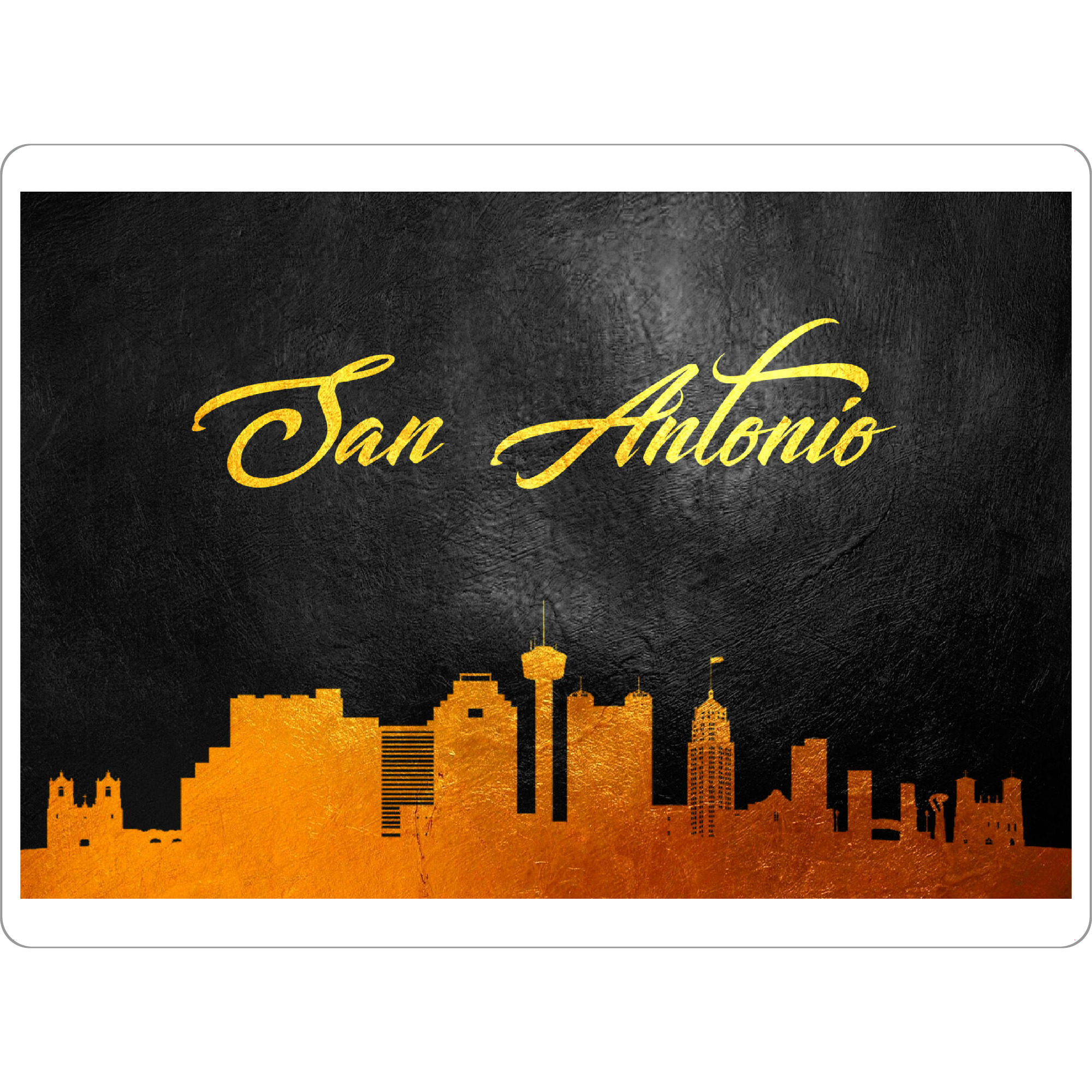 Tischset "San Antonio Texas Gold Skyline" artboxONE - Städte - San antonio,Texas,Gold,Skyline,City,Stadt - Bild san antonio