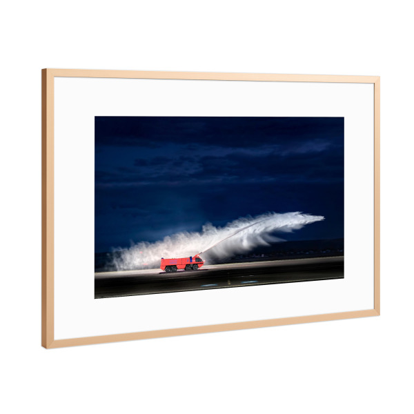 Poster mit Rahmen Kupfer "Firefighter" artboxONE - Buchstaben / F,Für Papa,Männer