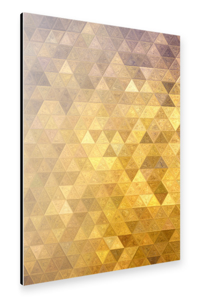 Alu-Dibond "Mosaic yellow gold brown" 30x20 cm artboxONE
