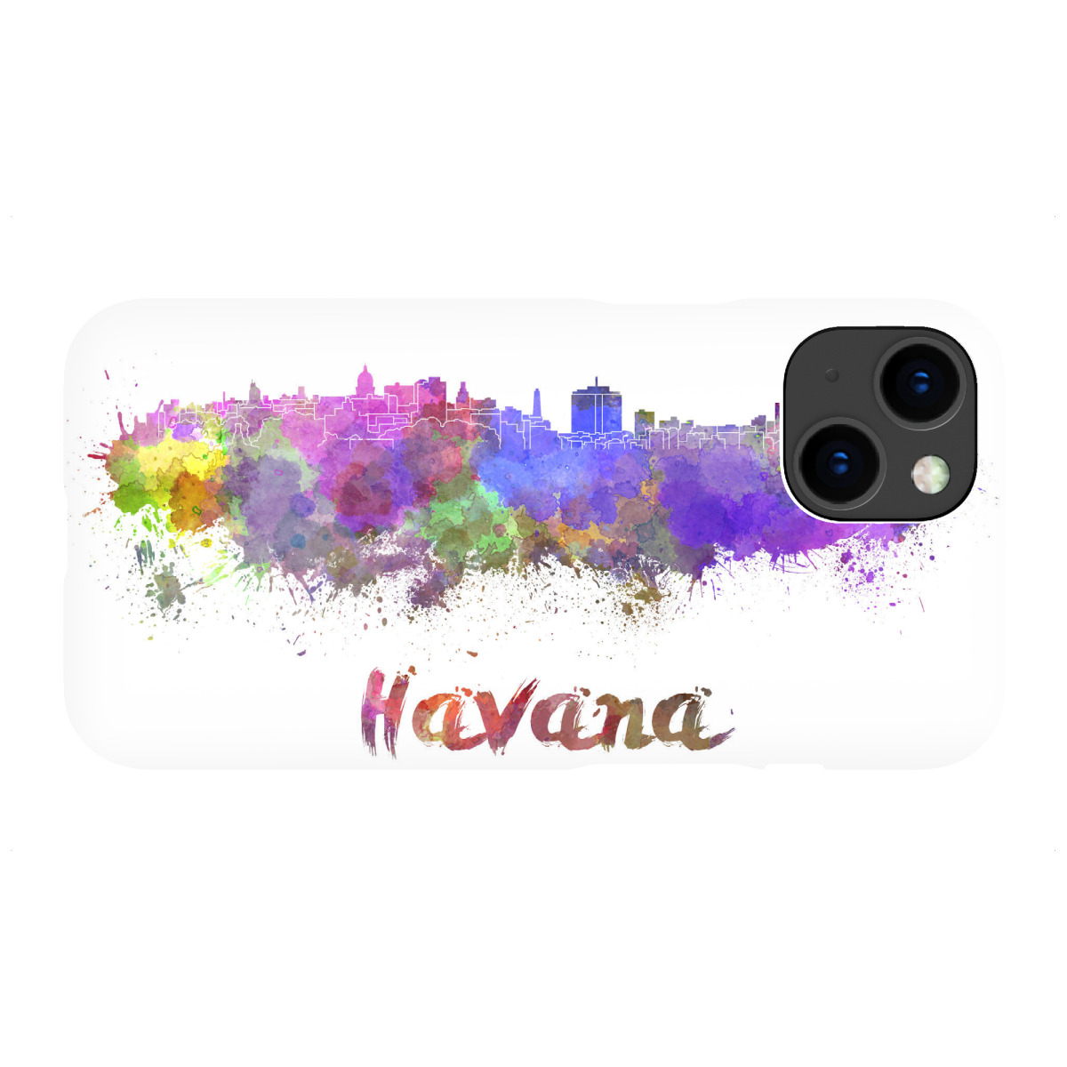"HAVANA skyline in watercolor-b"für iPhone - Premium-Case Handyhülle artboxONE
