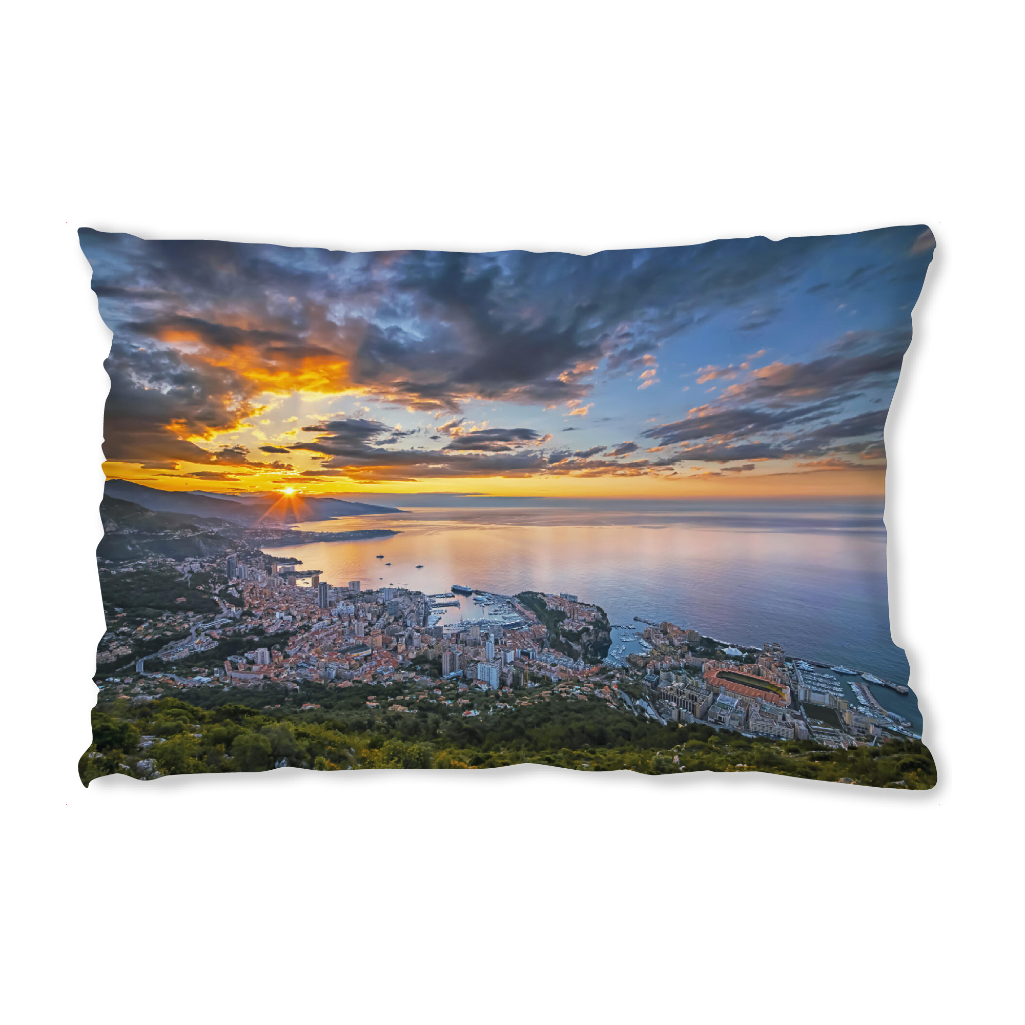 Design-Kissen "Monaco sunrise" artboxONE - Städte,Reise,Architektur,Reise / Strand und Meer,Reise / Länder