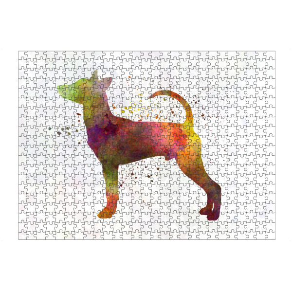 Puzzle Ravensburger "Taiwan Dog in watercolor" artboxONE - Tiere,Abstrakt - Dog,Dogs,Pet,Animal,Mammal,Watercolor,Dog poster,Illustration,Abstract