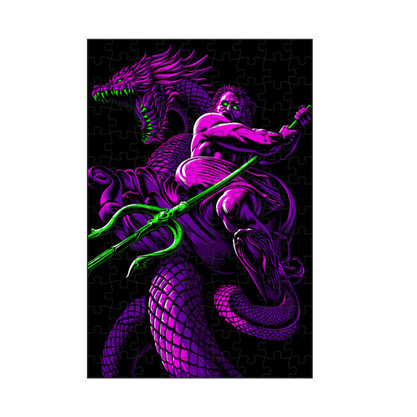 artboxONE Puzzle "Poseidon with Trident and Dragon" artboxONE - Tiere