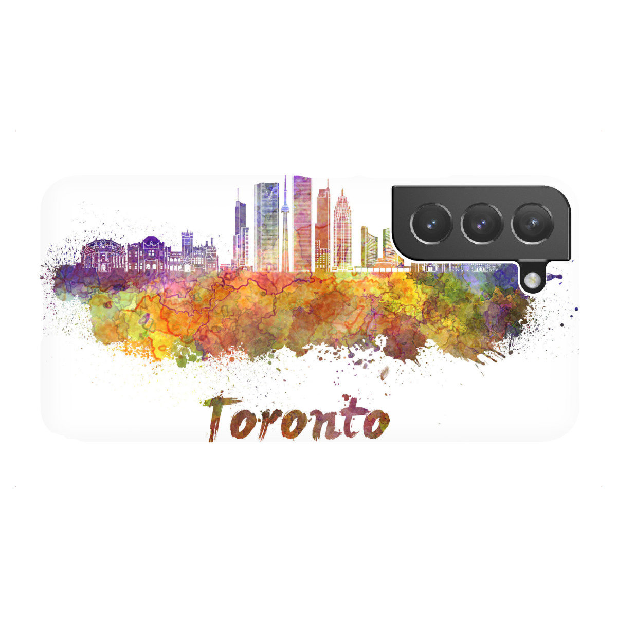 "TORONTO v2 skyline in watercolor-c"für Samsung Galaxy - Premium-Case Handyhülle artboxONE