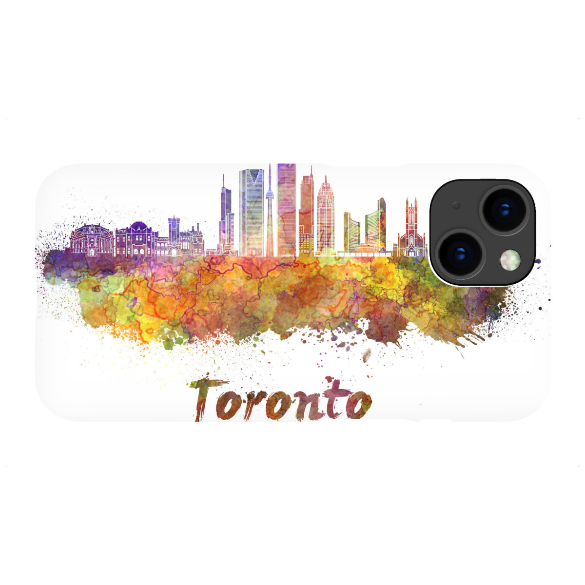 iPhone "TORONTO v2 skyline in watercolor-c" Premium-Case Handyhülle artboxONE
