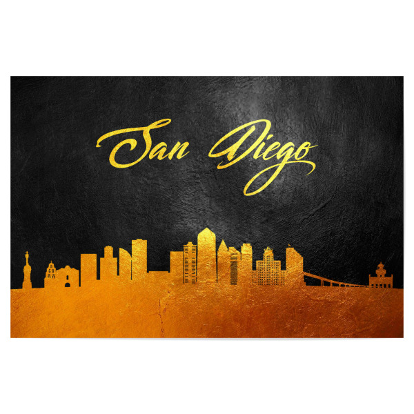 Poster "San Diego California Gold" artboxONE - Städte - San diego,California,Gold,Skyline,City,Stadt