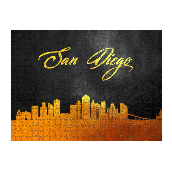 Puzzle Ravensburger "San Diego California Gold" artboxONE - Städte - San diego,California,Gold,Skyline,City,Stadt - Bild san diego