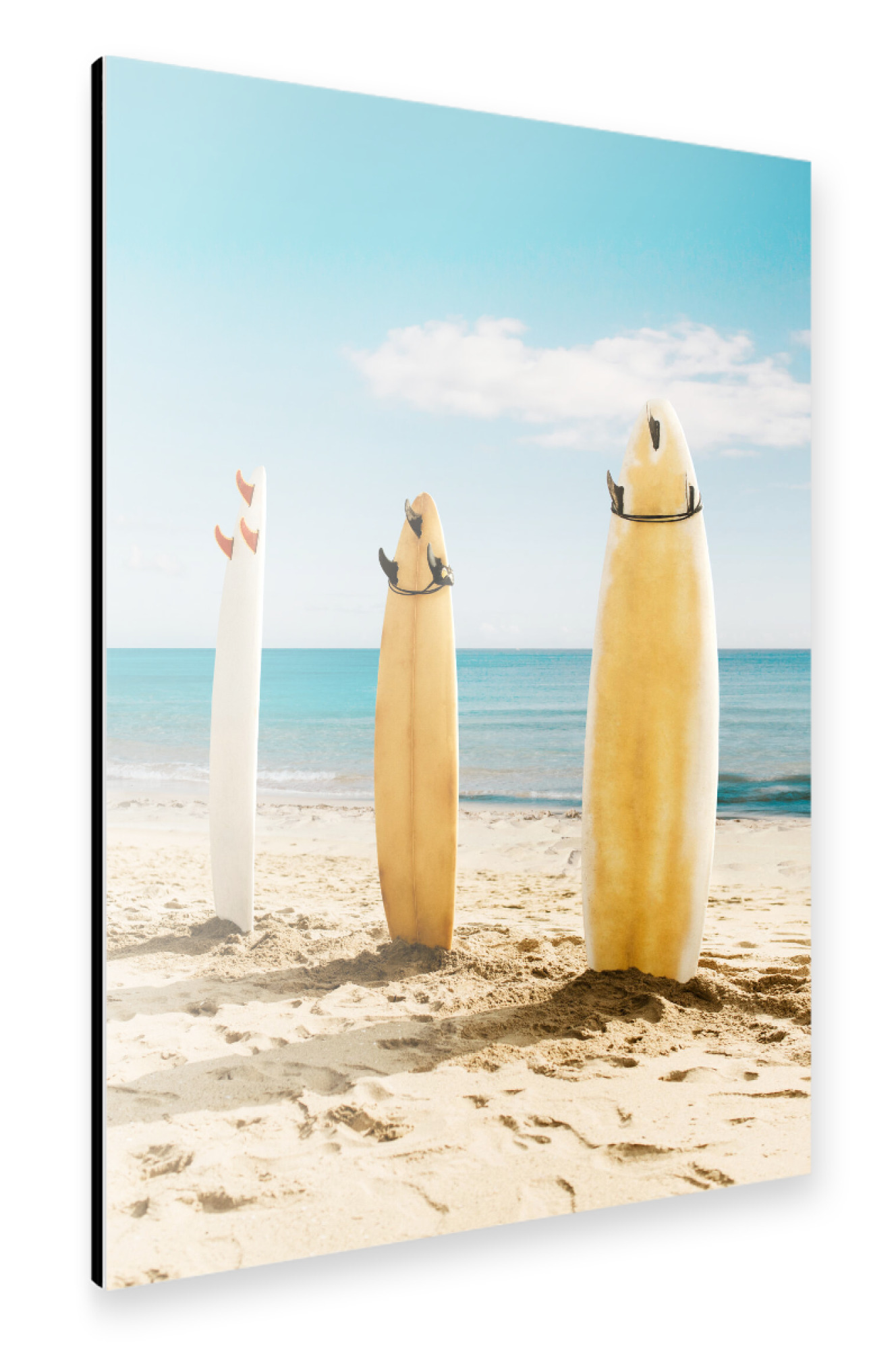 Alu-Dibond "Malibu Surfboards" 75x50 cm artboxONE