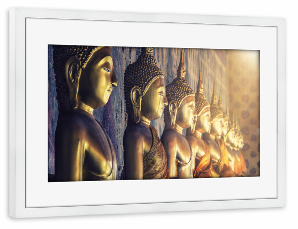 Poster mit Rahmen weiß "Thai Temple" artboxONE - Städte,Reise,Architektur,Reise / Asien,Reise / Länder