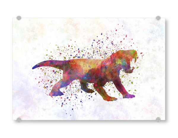 Acrylglasbild "Dinogorgon in watercolor" artboxONE - Tiere,Abstrakt