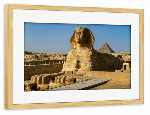 Poster mit Rahmen kiefer "Die Sphinx" artboxONE - Architektur,Reise / Afrika