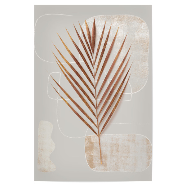 Poster 30x20 cm "Leaf Gold" artboxONE - Floral,Abstrakt