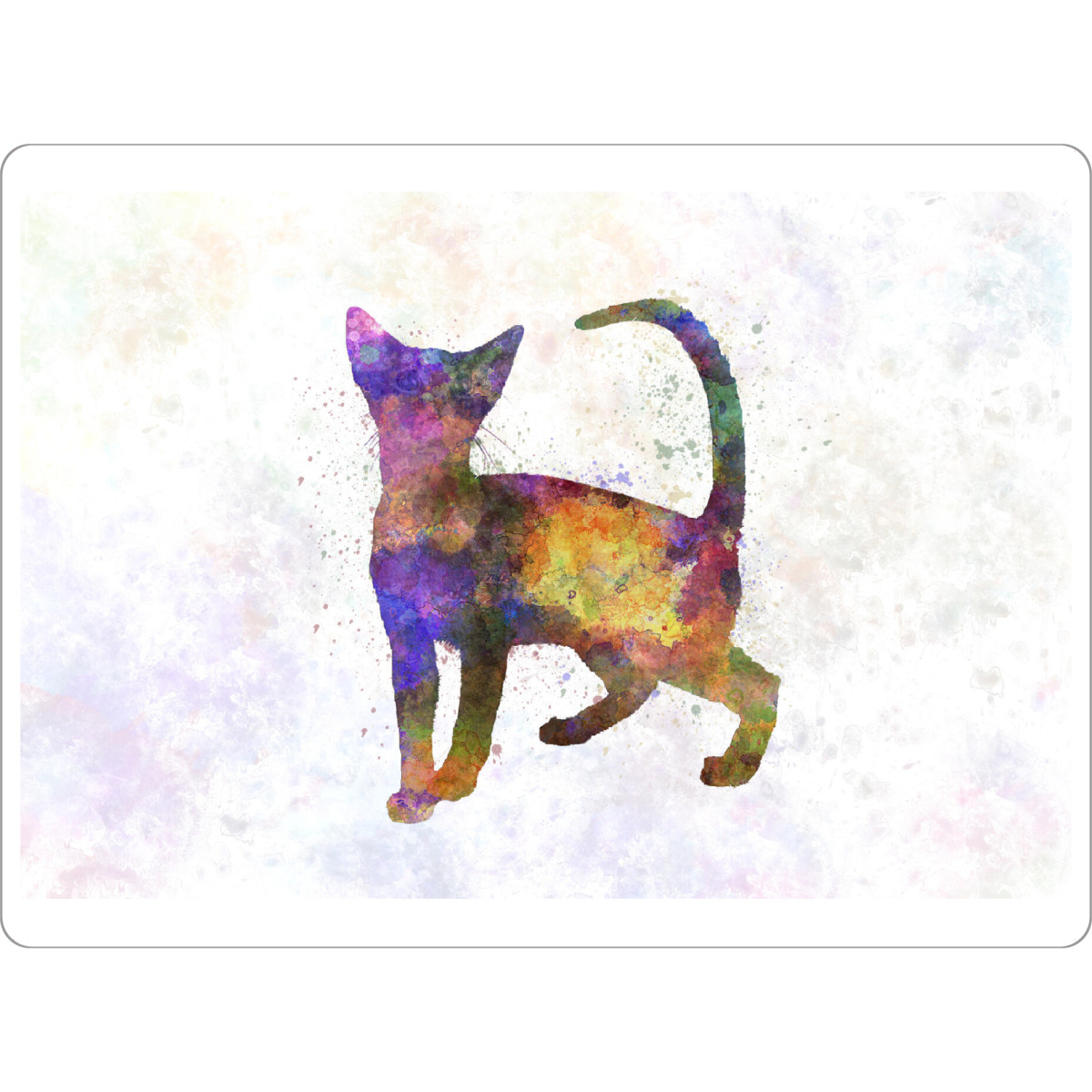 Tischset "Abisinio cat in watercolor" artboxONE - Tiere,Abstrakt - Cat,Pet,Feline,Animal,Watercolor,Drawing,Children's decoration,Decoration,Katze