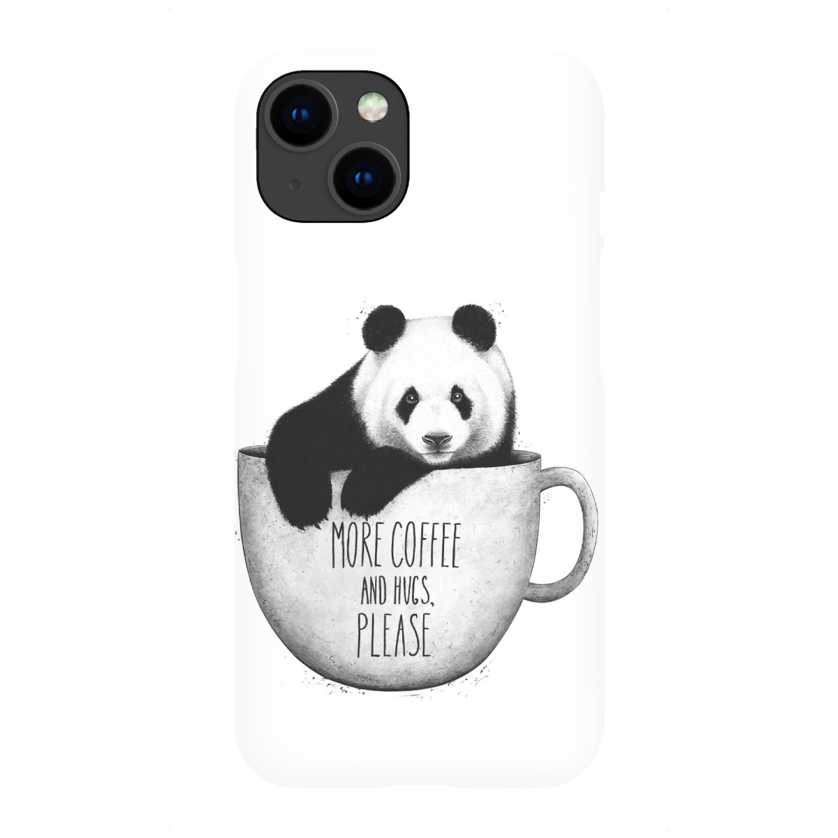 iPhone "Panda with coffee" Premium-Case Handyhülle artboxONE