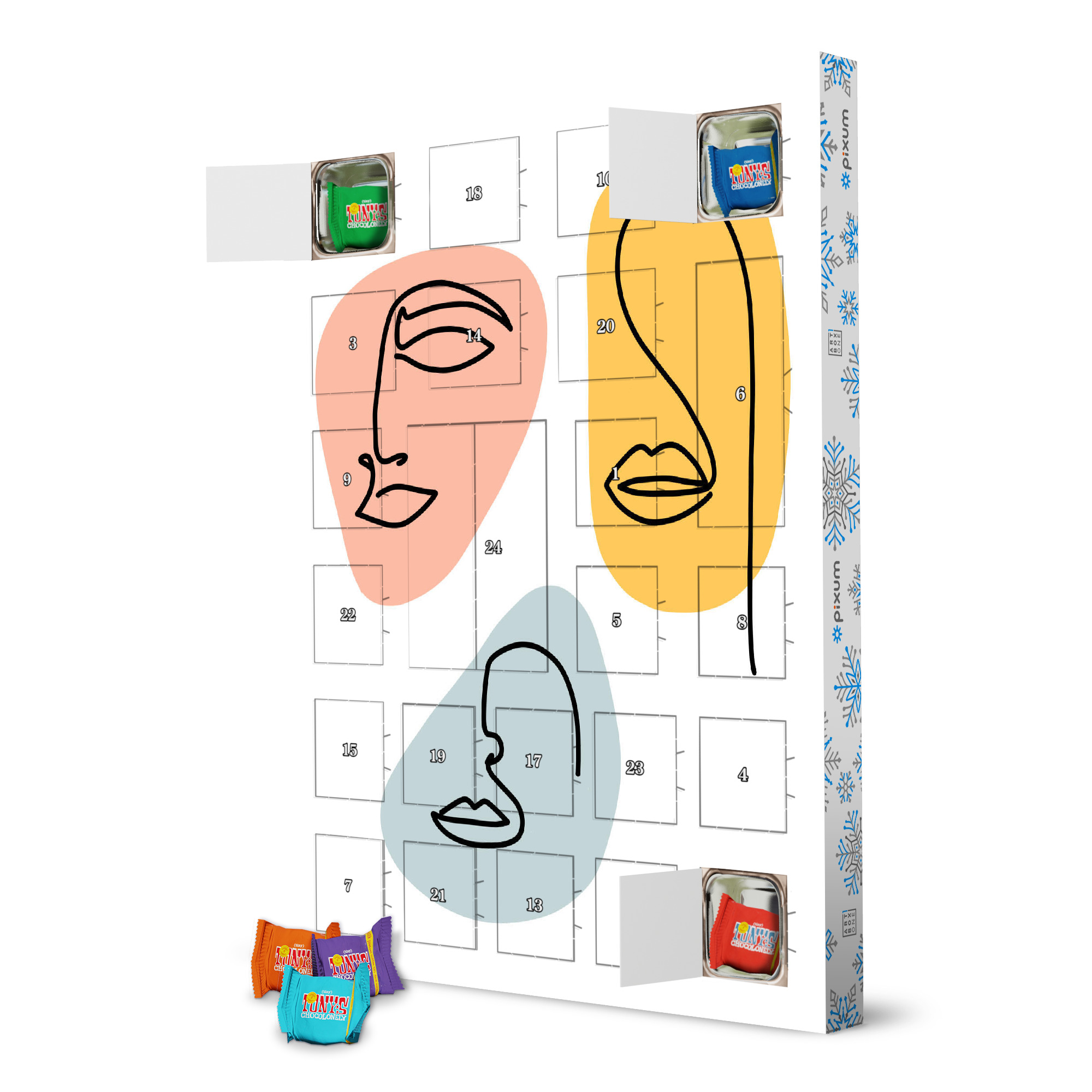 Adventskalender mit Tony's Chocolonely Spring lines artboxONE Adventskalender Abstrakt