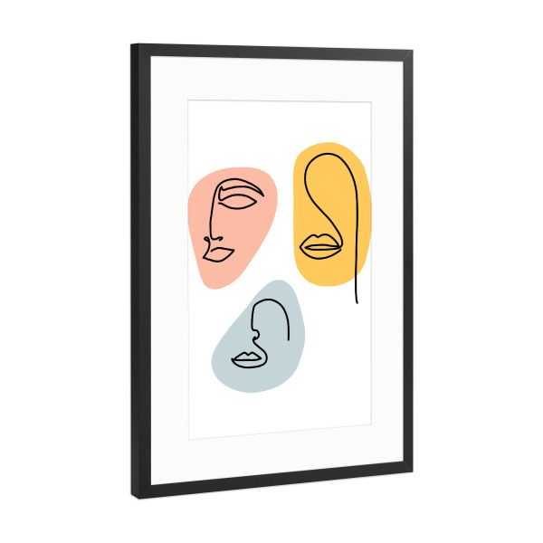 Poster mit Rahmen Schwarz (Metallic) "Spring lines" artboxONE - Abstrakt,Menschen,Geometrie