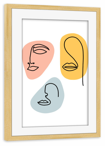 Poster mit Rahmen kiefer "Spring lines" artboxONE - Abstrakt,Menschen,Geometrie