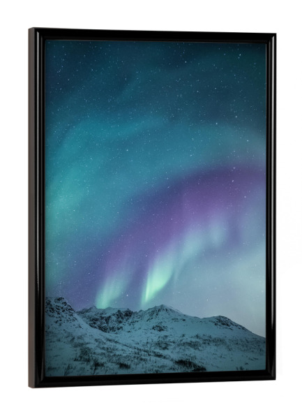 Poster mit schwarzem Rahmen "Arctic Night Sky" artboxONE - Natur